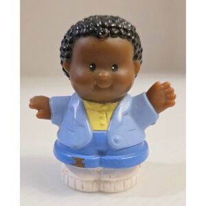 Vintage 1997 Fisher-Price Little People Michael Blue Jacket Figure